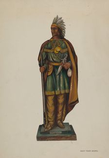 Cigar Store Indian, c. 1937. Creator: Harry Mann Waddell