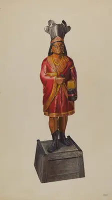 Cigar Store Indian, c. 1937. Creator: Henry Tomaszewski