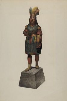 Cigar Store Indian, c. 1937. Creator: John Davis
