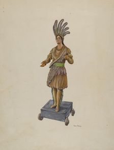 Cigar Store Indian, c. 1937. Creator: Ray Price