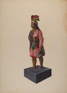 Cigar Store Indian, c. 1937. Creator: Richard F. Smith