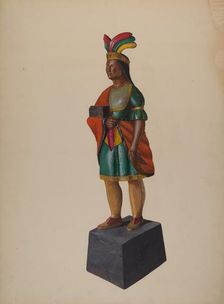 Cigar Store Indian, c. 1937. Creator: Richard F. Smith