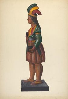 Cigar Store Indian, c. 1937. Creator: Richard F. Smith