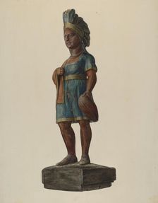 Cigar Store Indian, c. 1937. Creator: Stanley Mazur