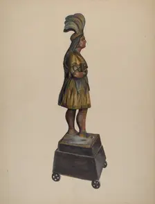 Cigar Store Indian, c. 1937. Creator: Unknown