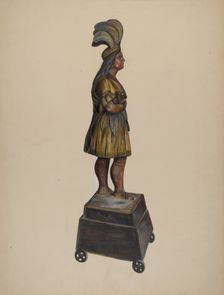 Cigar Store Indian, c. 1937. Creator: Unknown