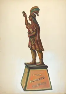 Cigar Store Indian, c. 1937. Creator: Unknown