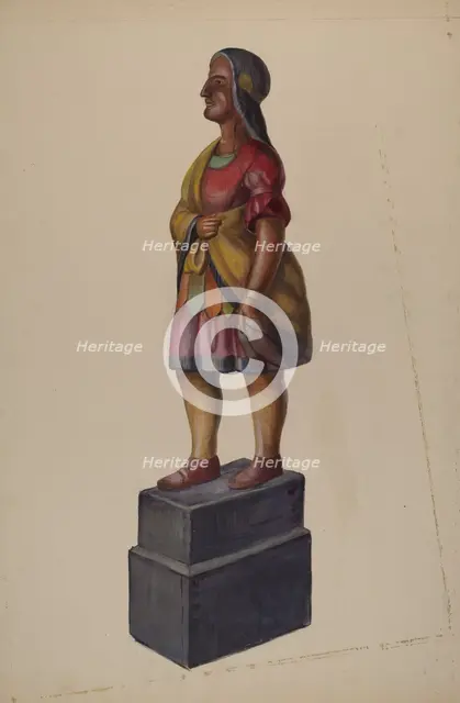 Cigar Store Indian, c. 1937. Creator: Vincent McPharlin.