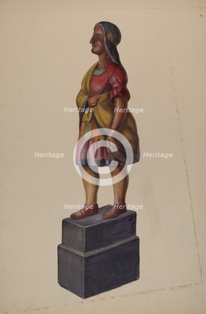 Cigar Store Indian, c. 1937. Creator: Vincent McPharlin.