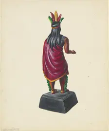 Cigar Store Indian, c. 1937. Creator: Walter Hochstrasser