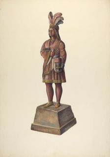 Cigar Store Indian, c. 1937. Creator: Walter Hochstrasser