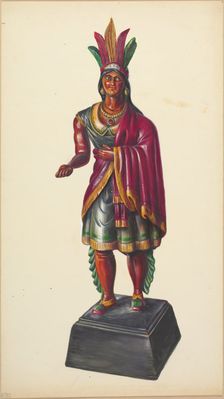 Cigar Store Indian, c. 1937. Creator: Walter Hochstrasser