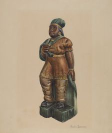 Cigar Store Indian, c. 1938. Creator: Charles Bowman