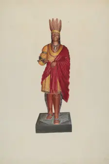 Cigar Store Indian, c. 1938. Creator: Ralph M. Lewis