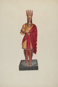 Cigar Store Indian, c. 1938. Creator: Ralph M. Lewis