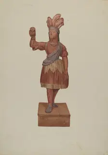Cigar Store Indian, c. 1939. Creator: Michael Riccitelli