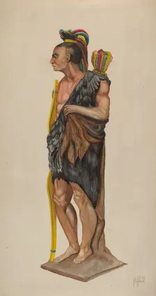 Cigar Store Indian, c. 1939. Creator: Charles R. Shane