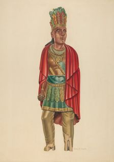 Cigar Store Indian, c. 1939. Creator: Emil Hagen