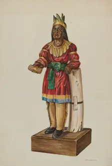 Cigar Store Indian, c. 1939. Creator: Gerald Transpota