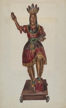 Cigar Store Indian, c. 1939. Creator: James McLellan