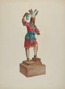 Cigar Store Indian, c. 1939. Creator: Robert W.R. Taylor