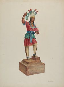Cigar Store Indian, c. 1939. Creator: Robert W.R. Taylor