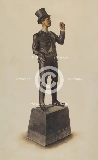 Cigar Store Man, 1937. Creator: Alvin M Gully.