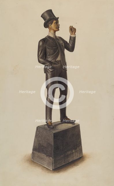Cigar Store Man, 1937. Creator: Alvin M Gully.