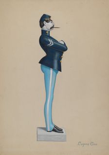 Cigar Store Soldier, c. 1936. Creator: Eugene Croe