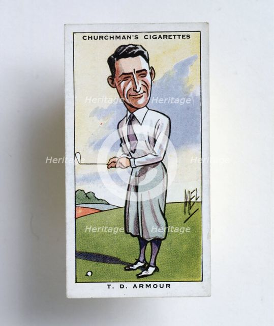 Cigarette card depicting Tommy Armour, c1920s. Creator: Unknown.