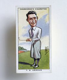 Cigarette card depicting Tommy Armour, c1920s. Creator: Unknown
