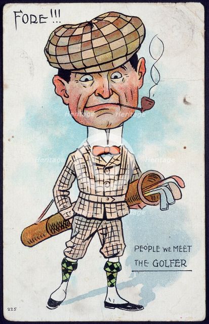 Cigarette card, 'The Golfer', c1910s. Creator: Unknown.