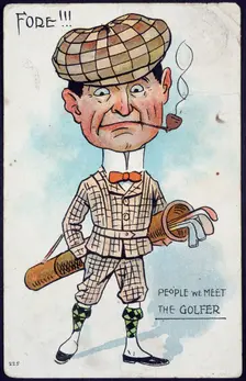 Cigarette card, The Golfer c1910s. Creator: Unknown