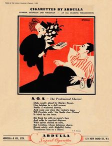 Cigarettes by Abdulla - S.O.S. - The Professional Cheerer 1939