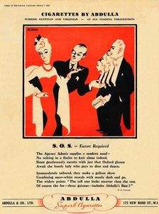 Cigarettes by Abdulla - S.O.S. - Escort Required 1939