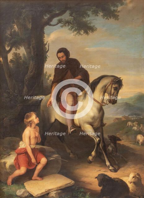 Cimabue and Giotto, 1854. Creator: Besteghi, Andrea (1817-1869).