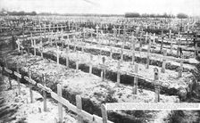 'Cimetieres Allemands; Ce que les allemands laissent aussi derriere eux 1918. Creator: Unknown