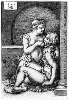 Cimon and Pero 1544 (1849).Artist: Sebald Beham