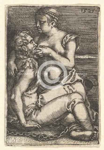 Cimon and Pero, mid-17th century. Creator: Barthel Beham.