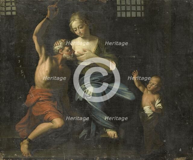Cimon and Pero (Roman Charity), 1670-1750. Creator: Unknown.