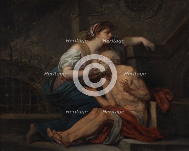 Cimon and Pero: Roman Charity, about 1767. Creator: Jean-Baptiste Greuze.