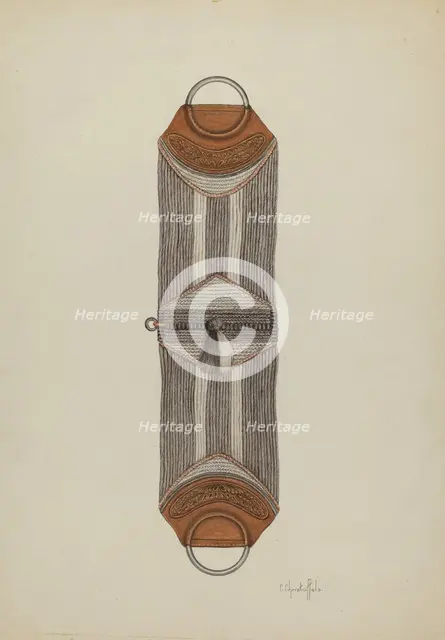 Cinch for Saddle, c. 1936. Creator: Cornelius Christoffels.