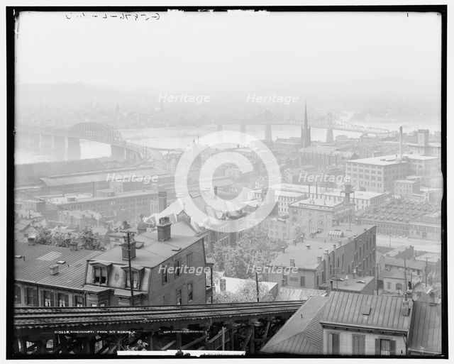 Cincinnati from Mt. Adams, Ohio, c1909. Creator: Unknown.