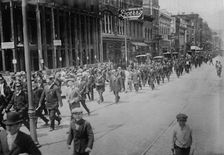 Cincinnati Streetcar Strikers, between c1910 and c1915. Creator: Bain News Service