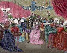 Cinderella at the ball, c1862. Creator: Jules Fagnion