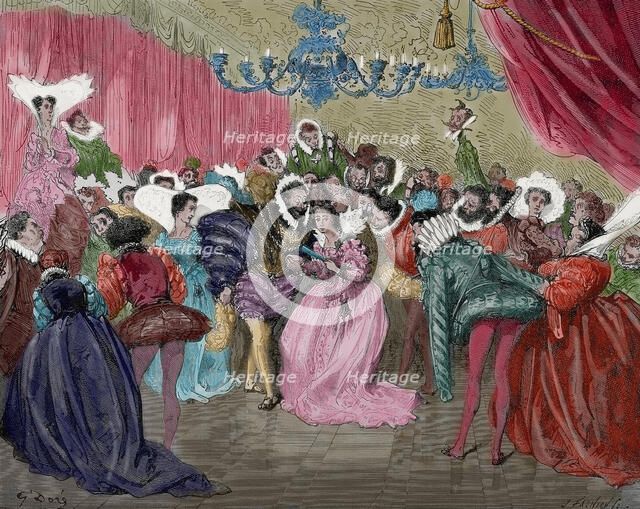 Cinderella at the ball, c1862.  Creator: Jules Fagnion.