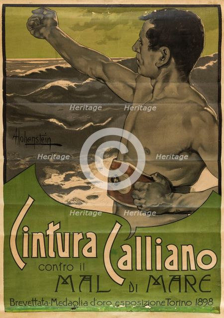 Cintura Calliano - Contro il Mal di Mare, 1898. Creator: Hohenstein, Adolfo (1854-1928).