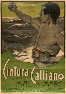 Cintura Calliano - Contro il Mal di Mare, 1898. Creator: Hohenstein, Adolfo (1854-1928)