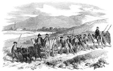 Circassian Prisoners brought into Schumla, 1854. Creator: Unknown