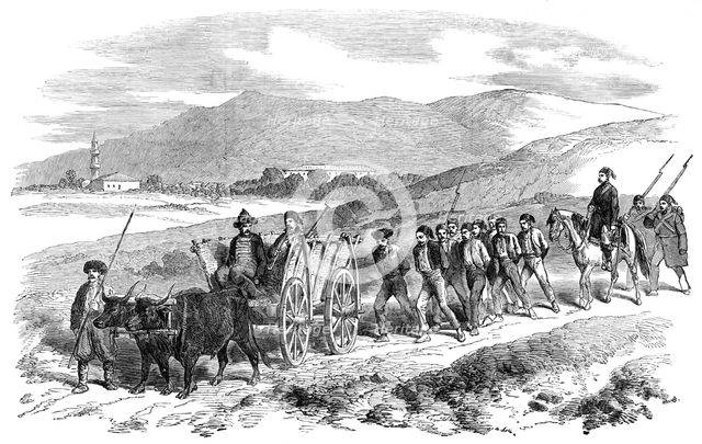 Circassian Prisoners brought into Schumla, 1854. Creator: Unknown.